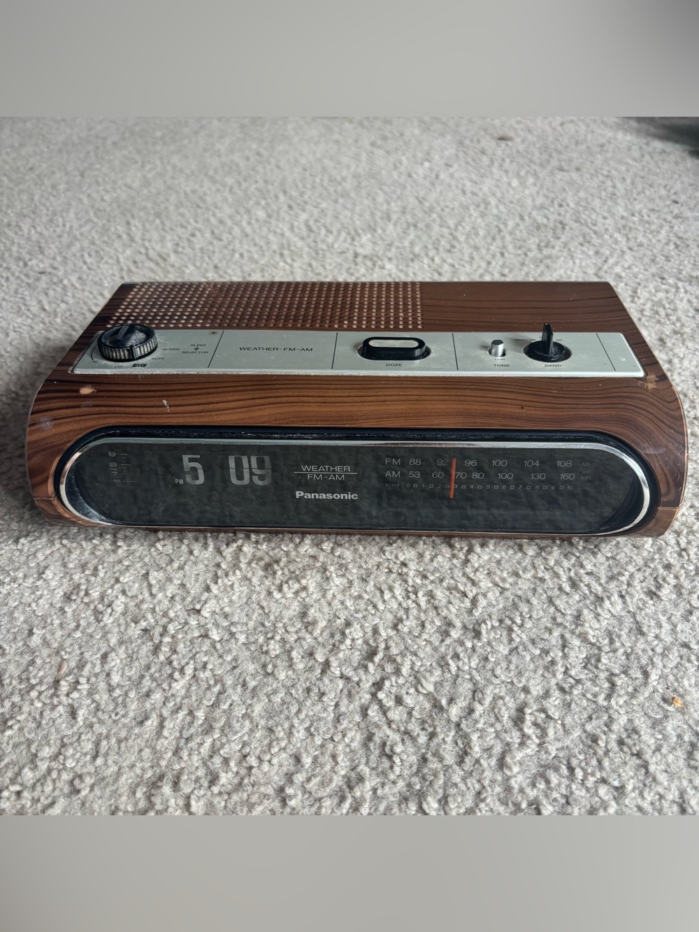 Panasonic Weather FM/AM Flip Alarm Clock Model RC-6236 Tested Working